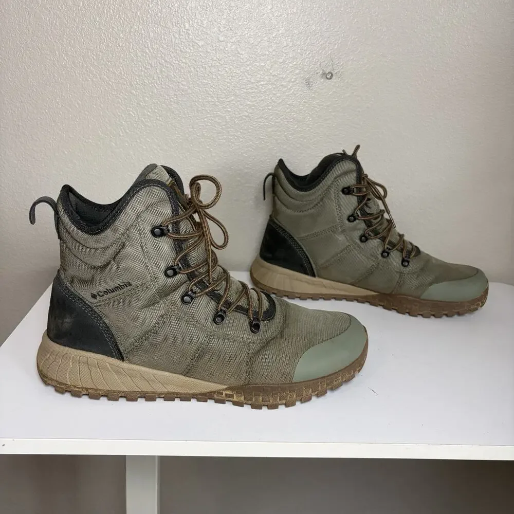 Columbia Fairbanks Mens Size 12 Green Boots Waterproof Omni-Heat YM0762-316